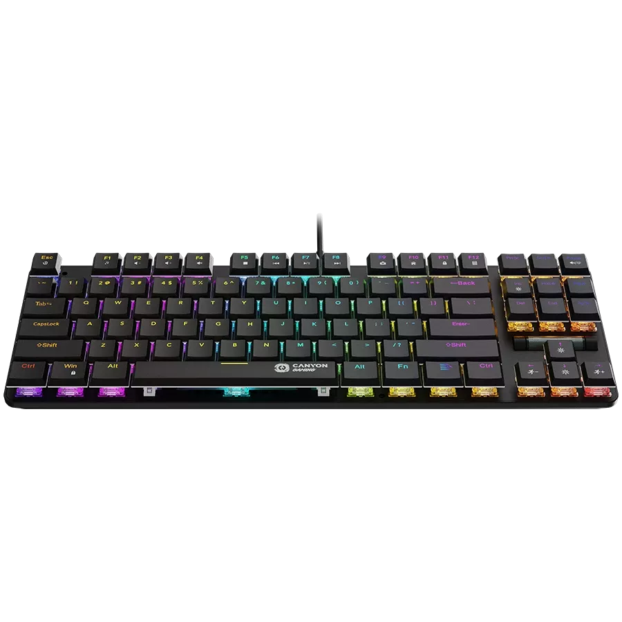 Клавиатура проводная CANYON Cometstrike GK-50 RGB TKL USB Black (CND-SKB50-US) — Изображение №3