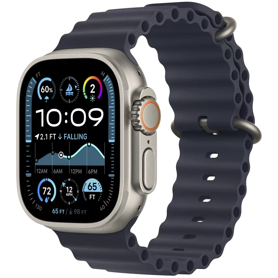 APPLE 49mm Ocean Band - Natural Titanium Finish Band Ocean Band - Natural Titanium Finish Navy for Apple Watch 44/45/46/49 mm — Image №2