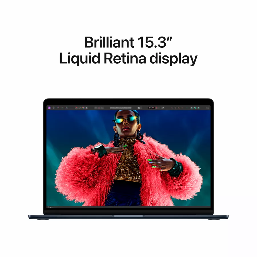 Apple MacBook Air 15.3"  Apple M3 (8C CPU/10C GPU), 16 GB, 512 GB, Midnight — Image №5