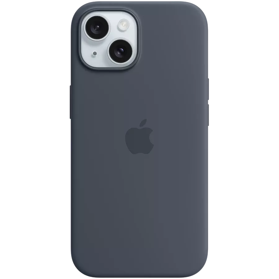APPLE Silicone Case with MagSafe Storm Blue for iPhone 15 — Image №1