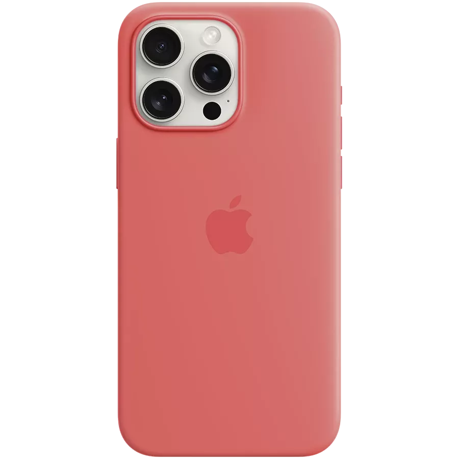APPLE Silicone Case with MagSafe, Guava for iPhone 15 Pro Max — Image №1