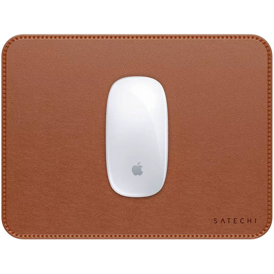 SATECHI Vegan-Leather Premium Mouse Pad, Brown — Image №2