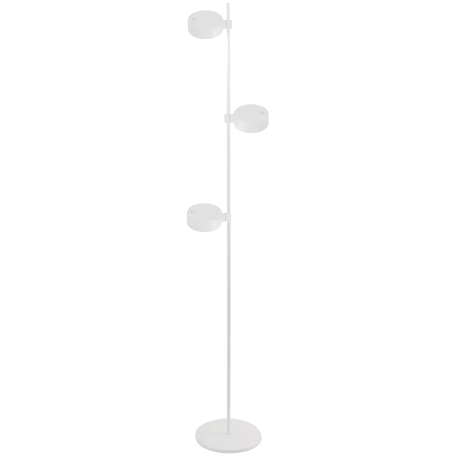ZAFFERANO SUPER O FLOOR LAMP 3 L. 250x1600mm. MATT WHITE 3x3.5W 27/31/40K-5Vdc — Image №1