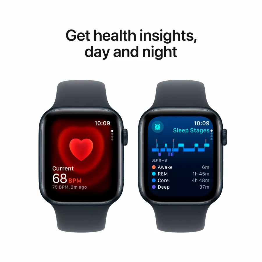 Apple Watch SE GPS Gen.2 (2024), 44mm, Midnight, Midnight Sport Band, M/L — Image №5