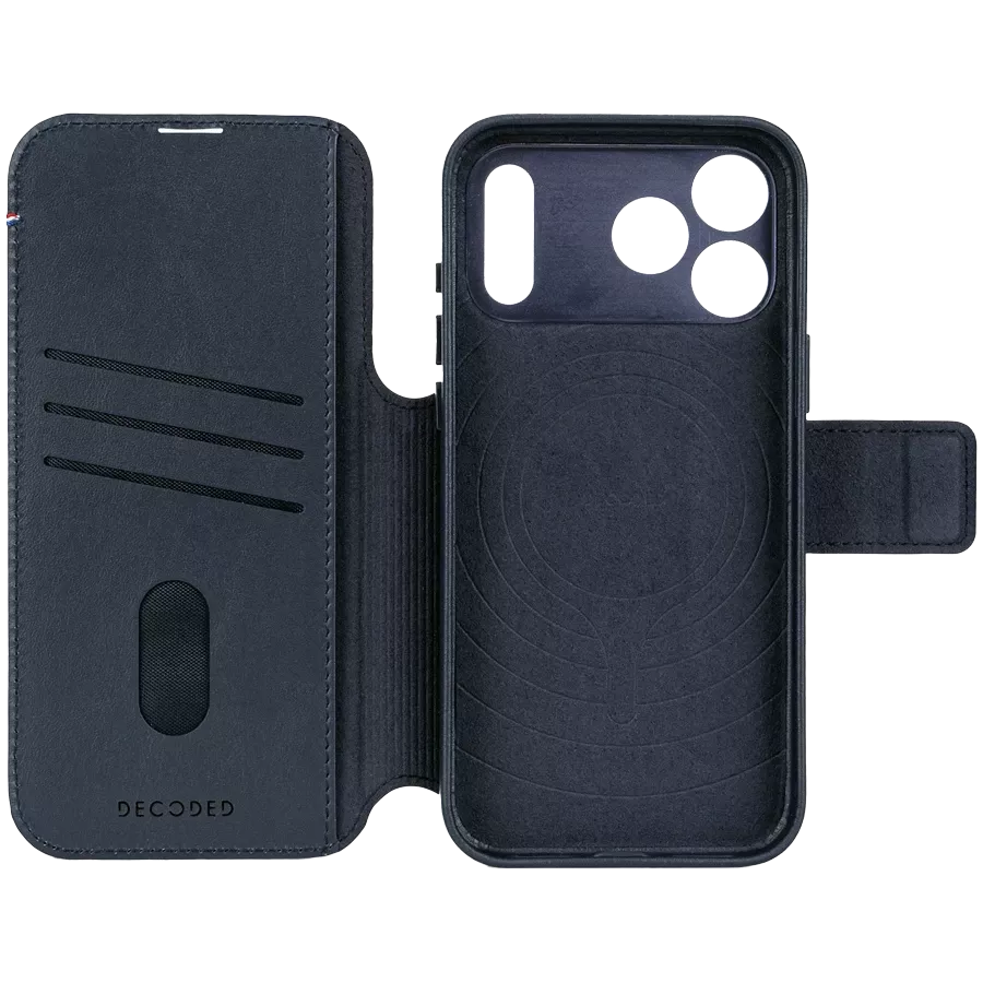 DECODED Wallet MagSafe detachable folio with MagSafe, Navy Shadow for iPhone 17 Pro — Image №3