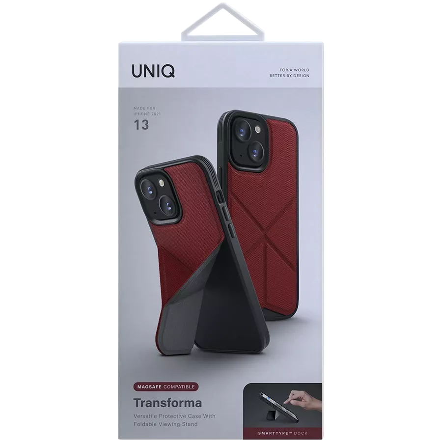 UNIQ Θήκη Transforma με MagSafe, Κόκκινο Κοραλί for iPhone 13 — Εικών №3