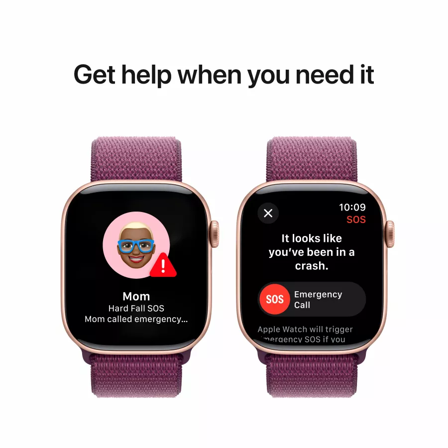Apple Watch Series 10 GPS, 42mm, Rose Gold, Plum Sport Loop — Image №6