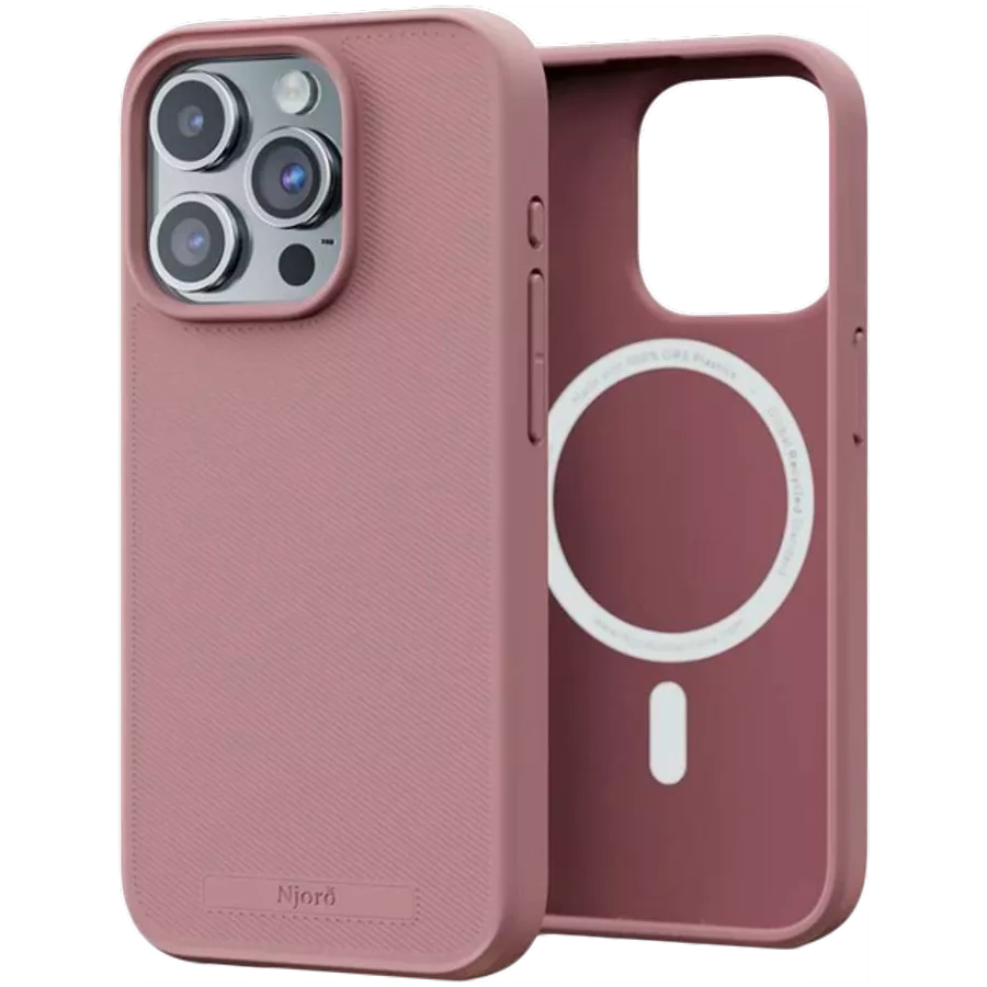 Protective Case NJORD 100% GRS MagSafe Case with MagSafe Pink Blush for iPhone 15 Pro — Image №1