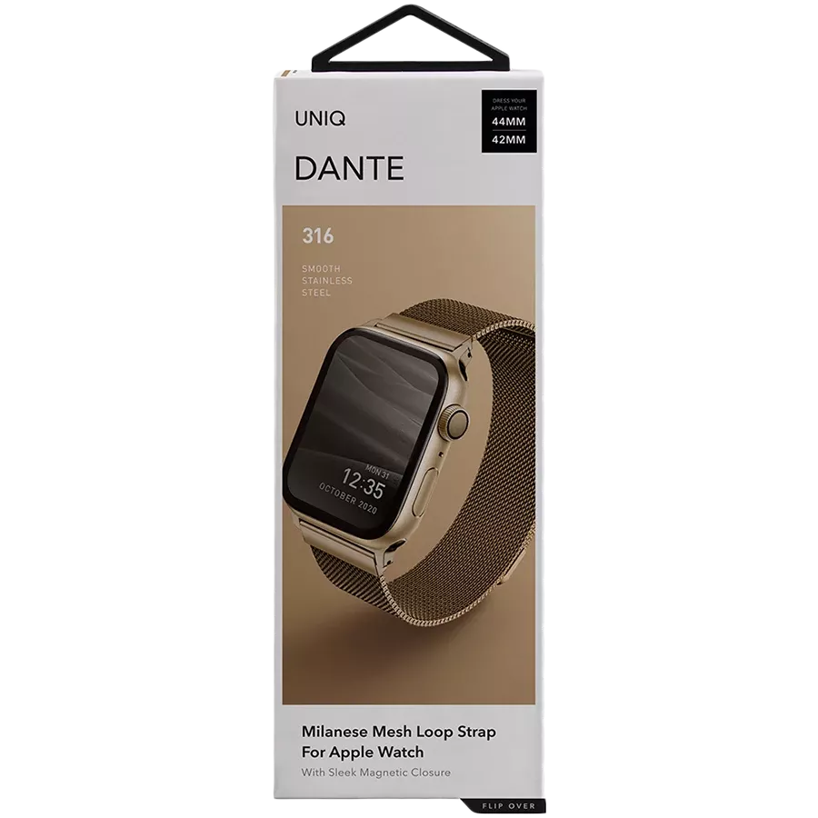 Band UNIQ Dante Strap Steel for Apple Watch 44mm Dante Gold for Apple Watch 42/44/45 mm — Image №2