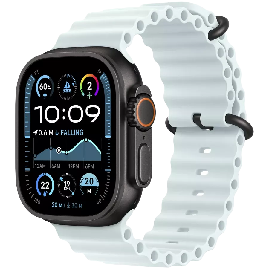 APPLE 49mm Ocean Band Extension - Black Titanium Finish Band Extension Ocean Band Extension - Black Titanium Finish Ice Blue Για Apple Watch 44/45/46/49 mm — Εικών №2