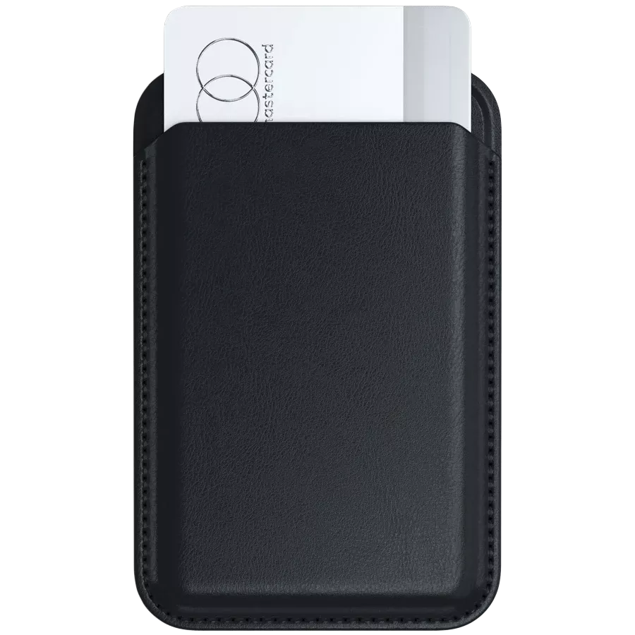 SATECHI Wallet Vegan-Leather Magnetic Wallet Stand , Black — Image №4