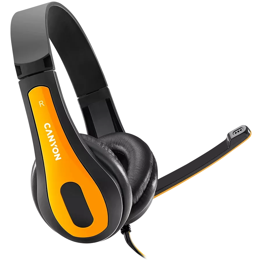 Гарнітура CANYON HSC-1, Black/Yellow — Зображення №1