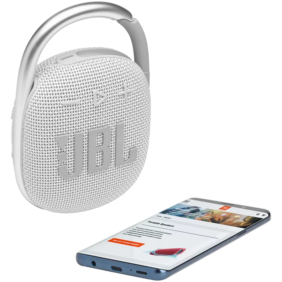 Portable Speaker JBL Clip 4 White — Image №4
