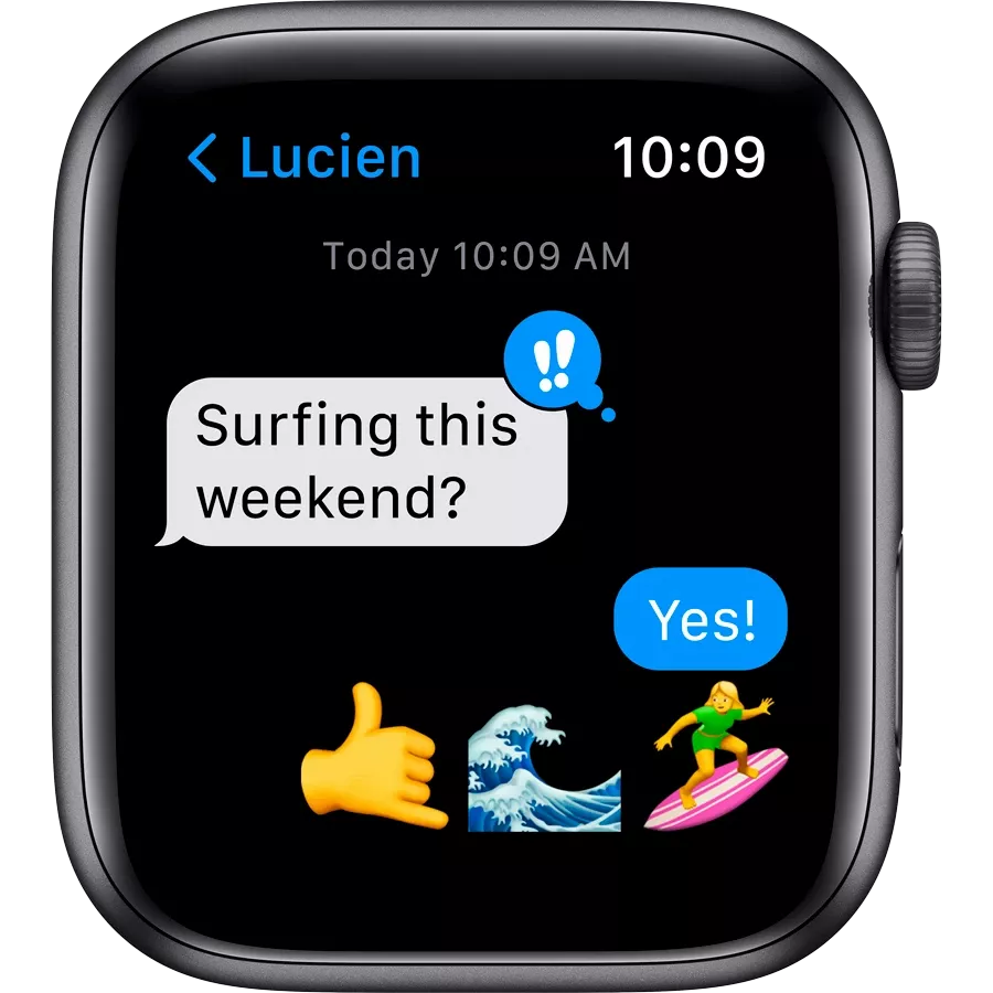 Apple Watch SE GPS, 44мм, Серый космос, Спортивный ремешок цвета «тёмная ночь» — image №6