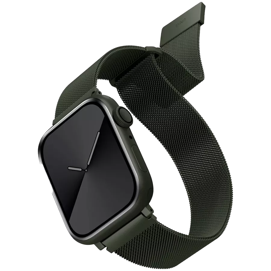 Ремешок UNIQ Dante Strap Mesh Steel для Apple Watch 41/40/38 Dante Steel Green для Apple Watch 38/40/41 mm — Изображение №1