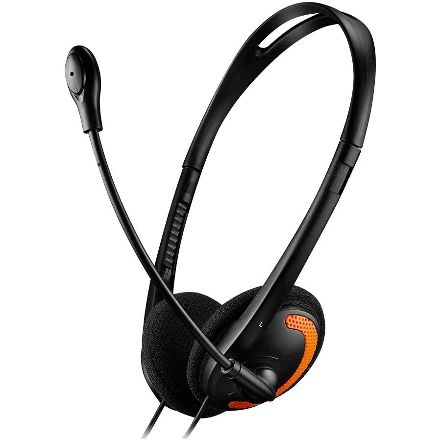 Гарнітура CANYON HS-01, Чёрный/Оранжевый — Зображення №1
