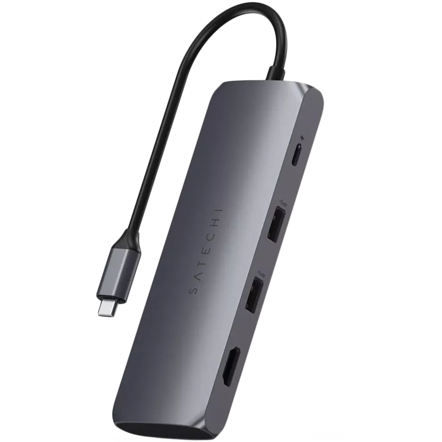 Dock Station SATECHI USB τύπου C, Gray — Εικών №3