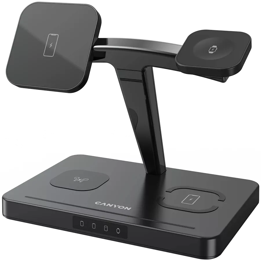 Wireless Charger CANYON WS-404 (Power Delivery Charge), 15 W, Black — Image №1