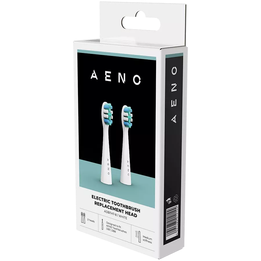 AENO Replacement toothbrush heads for DB7/DB8 toothbrushes, White, Dupont bristles, 2pcs in set — Image №3
