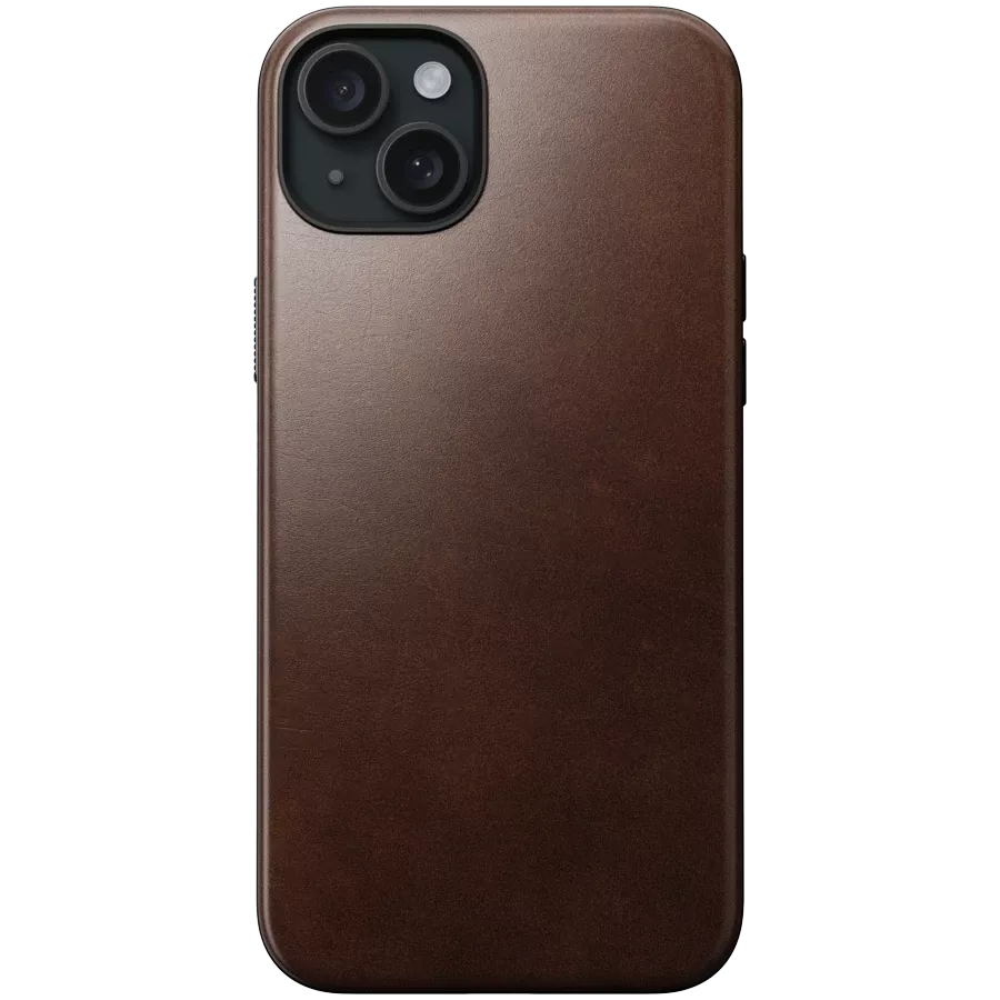 NOMAD Θήκη Modern Leather με MagSafe, Καφέ for iPhone 15 Plus — Εικών №1