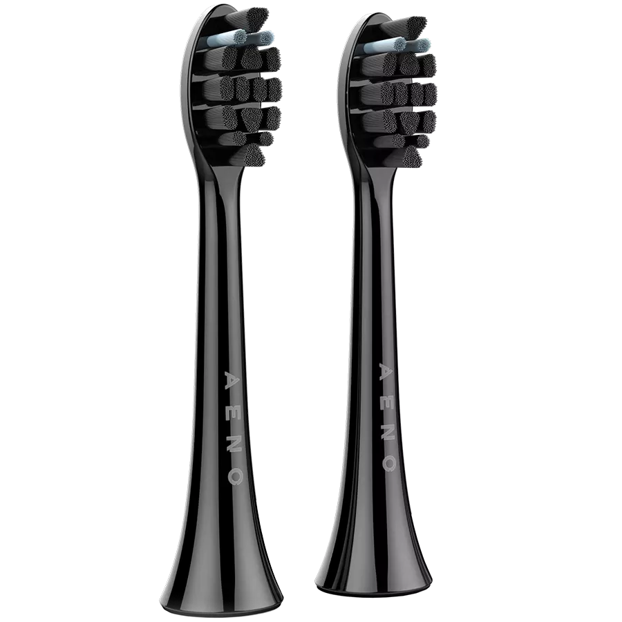 AENO Replacement toothbrush heads for DB3/DB4/DB5/DB6 οδοντόβουρτσες, Black, Dupont bristles, 2pcs in set — Image №1