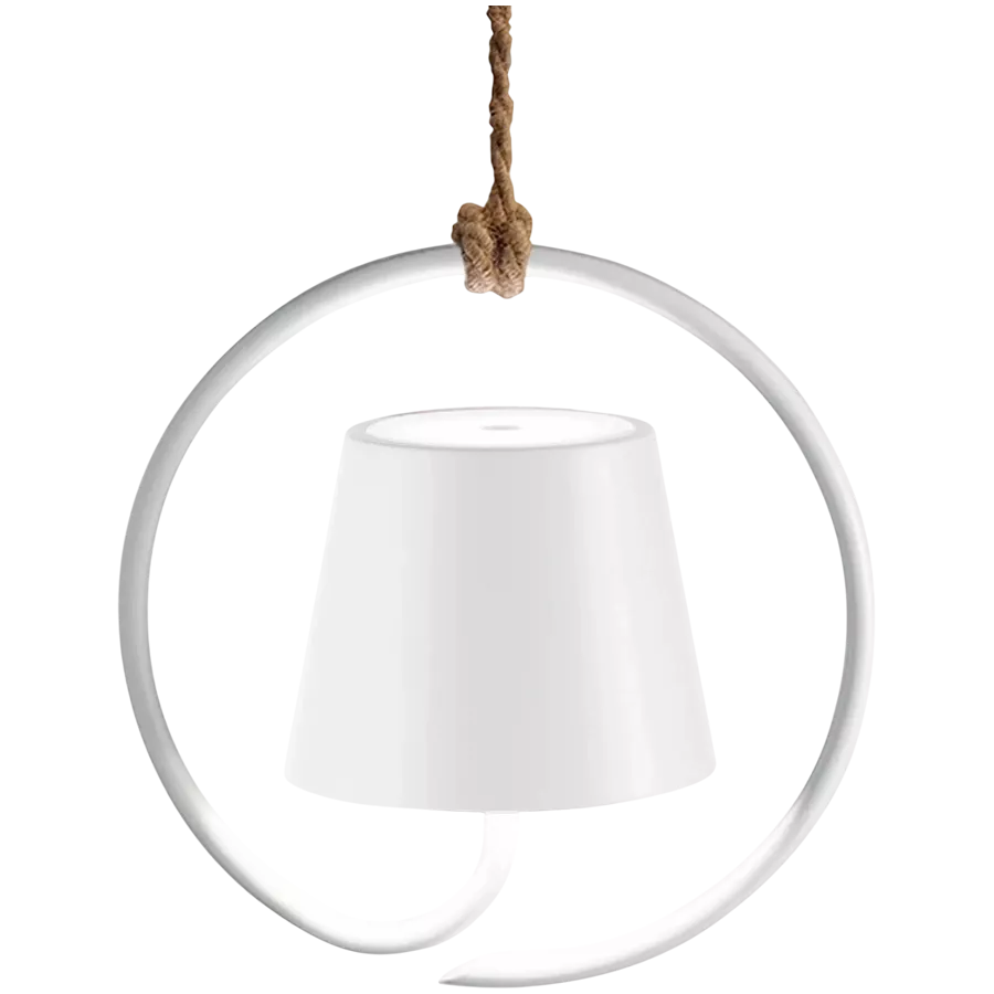 ZAFFERANO POLDINA PENDANT LAMP 198x198mm. MATT WHITE 2.2W LED 185/203 lm. — Image №1 ZAFFERANO POLDINA PENDANT LAMP 198x198mm. MATT WHITE 2.2W LED 185/203 lm. — Image №1