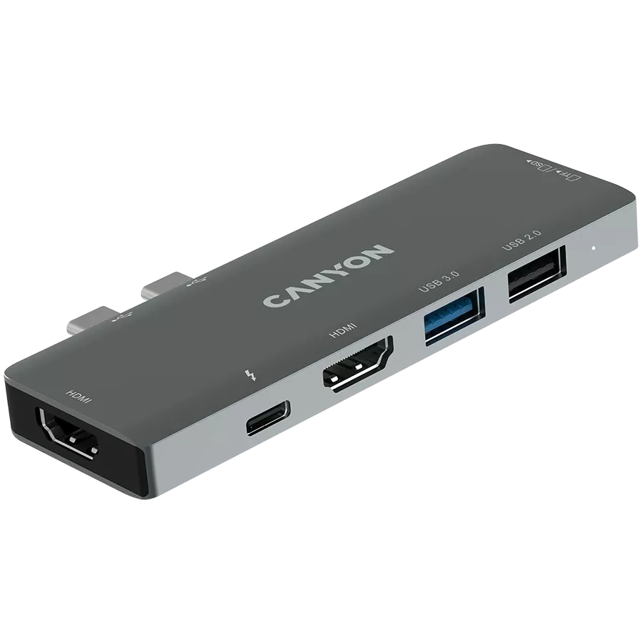 Хаб CANYON для MacBook 7в1: USB-C Power Delivery 100 Вт (CNS-TDS05B) — Изображение №3