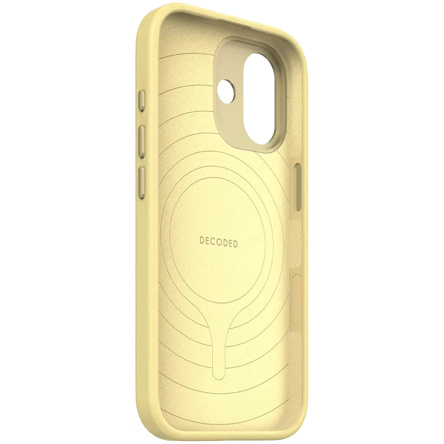 DECODED Case Antimicrobial Silicone with MagSafe, Yuma Yellow for iPhone 17 — Image №2