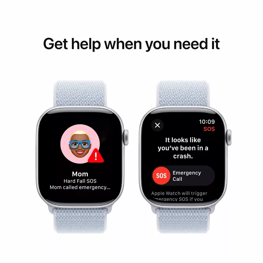Apple Watch Series 10 GPS  Blue Cloud Sport Loop, 42mm, Silver — Image №6
