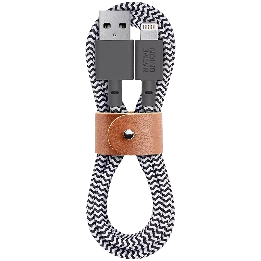 NATIVE UNION Προσαρμογέας USB σε Lightning, 1.2 μετρητής, Ζέβρα — Εικών №2