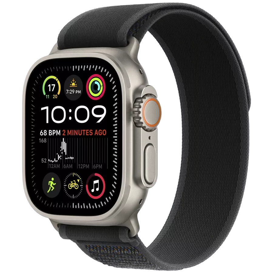 APPLE 49mm Trail Loop - Natural Titanium Finish Band Trail Loop - Natural Titanium Finish Black for Apple Watch 44/45/46/49 mm — Εικών №2