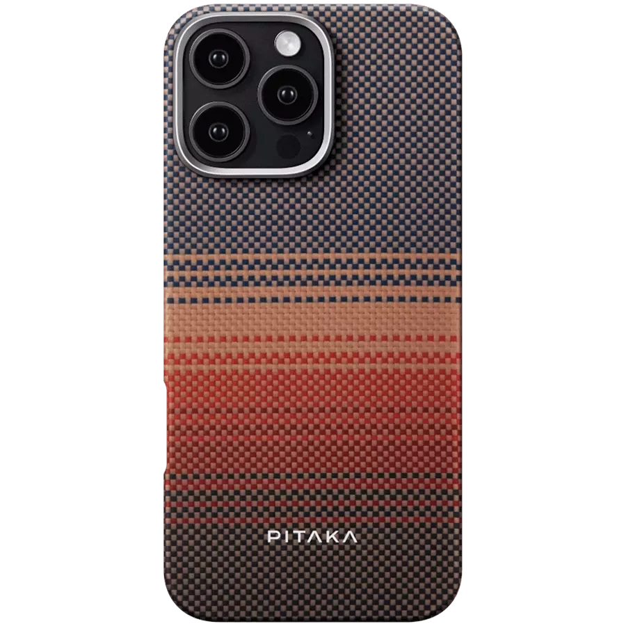 Защитный чехол PITAKA Tactile Woven с MagSafe Закат для iPhone 16 Pro — Изображение №1
