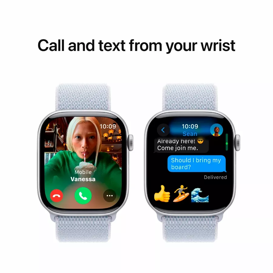 Apple Watch Series 10 GPS  Blue Cloud Sport Loop, 42mm, Silver — Image №7