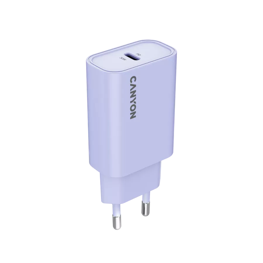 CANYON OnCharge 30CL Power Adapter USB-C, 30 W, Lavender — Image №1