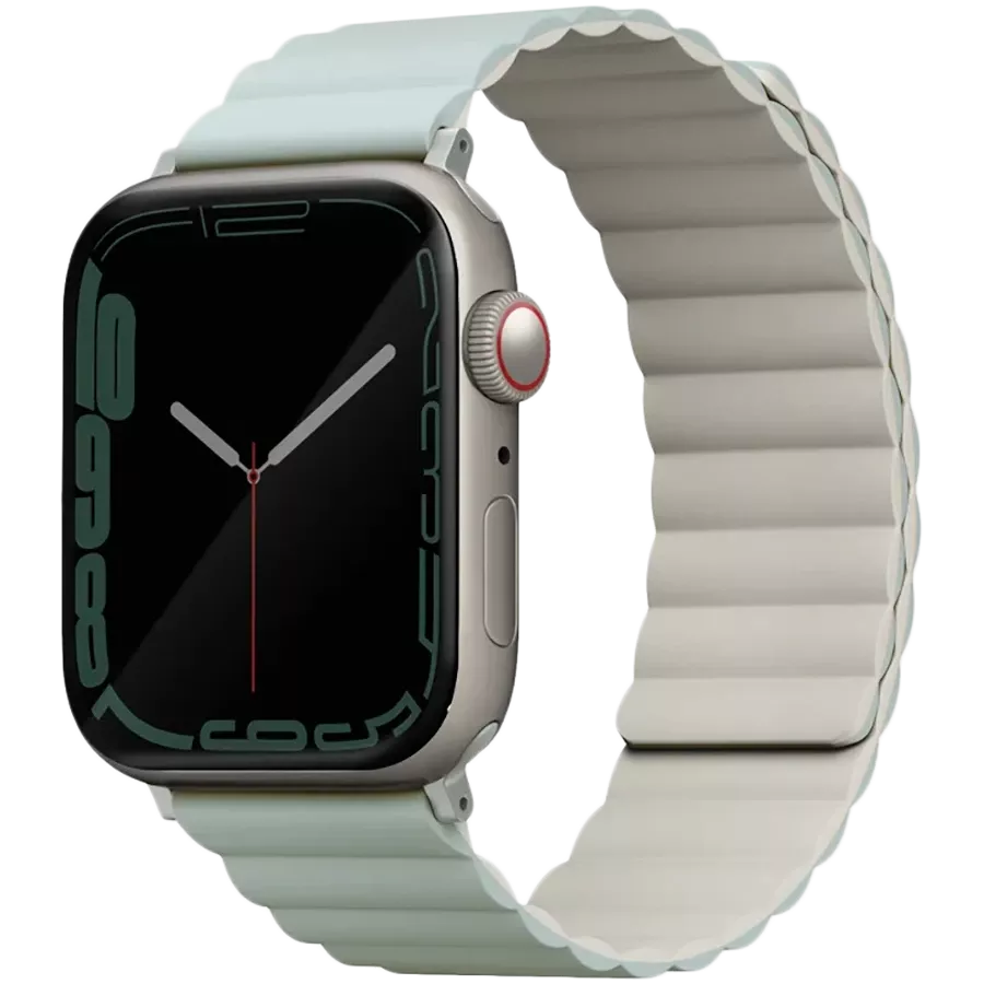 UNIQ Revix reversible Magnetic Strap for Apple Watch 49/45/44/42 Band Revix Sage/Beige for Apple Watch 42/44/45/49 mm — Image №1