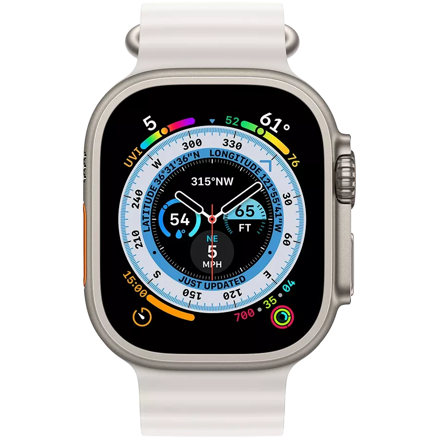 Apple Watch Ultra GPS + Cellular, 49millimetr, Natural, White Ocean Band — Изображение №2