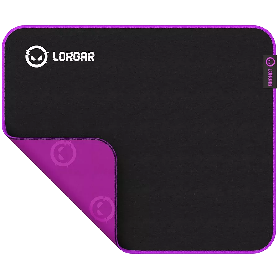 Παιχνίδι ποντικιού Lorgar 360mm x 300mm x 3mm, Μαύρο / Μωβ — Εικών №2