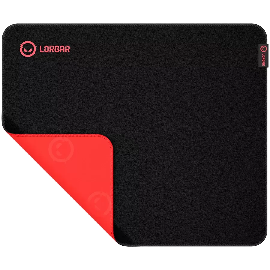 Παιχνίδι ποντικιού Lorgar 500mm x 420mm x 3mm, Μαύρο / Κόκκινο — Εικών №2