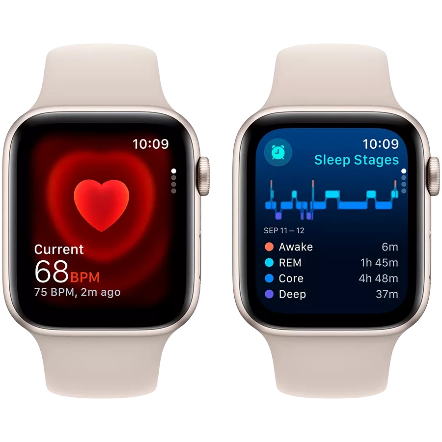 Apple Watch SE GPS Gen.2 (2023), 44մմ, Starlight, Starlight Sport Band, S/M — image №5
