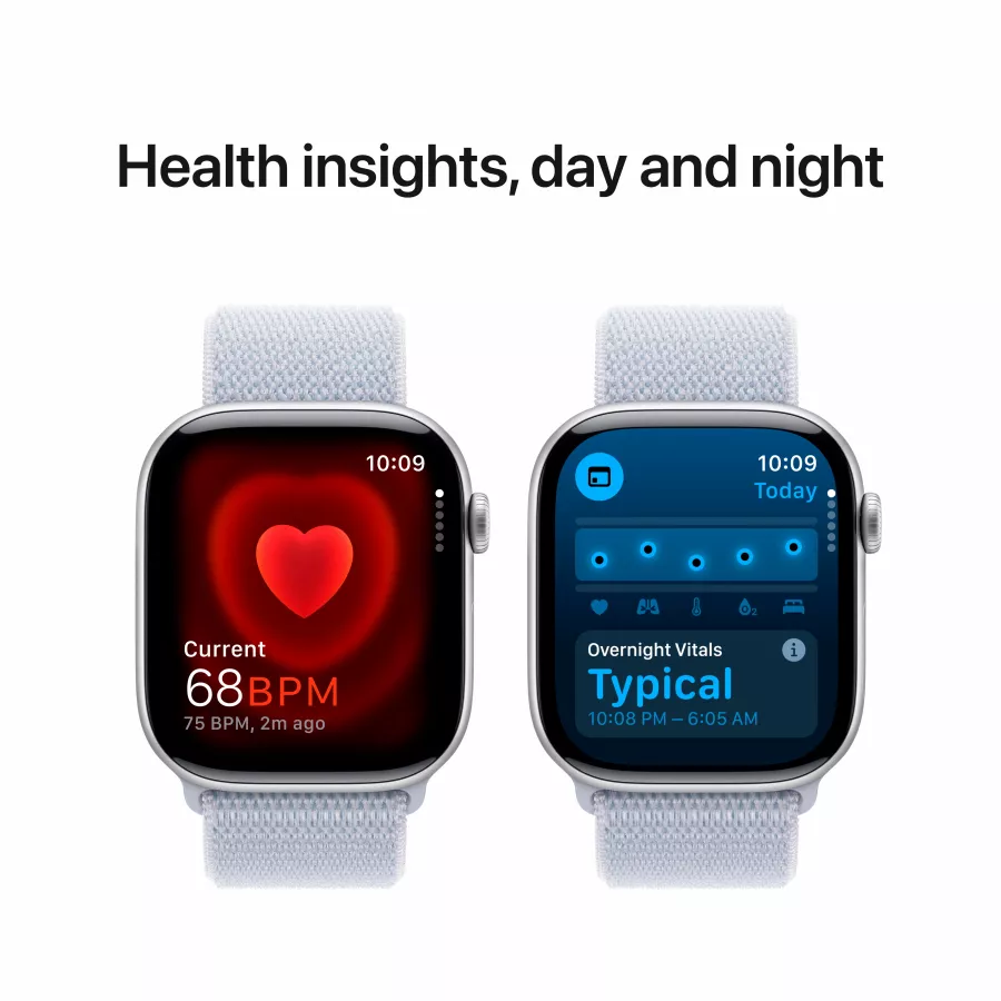 Apple Watch Series 10 GPS, 46mm, Silver, Blue Cloud Sport Loop — Image №5
