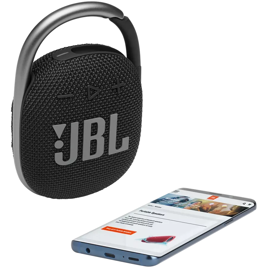 Portable Speaker JBL Clip 4 Black — Image №4