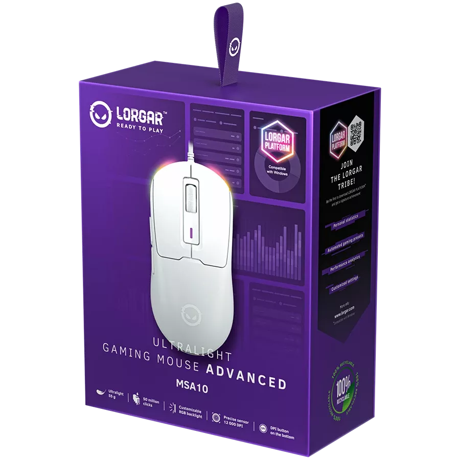 LORGAR MSA10 Игровая мышь, Проводная, Белый — Изображение №8