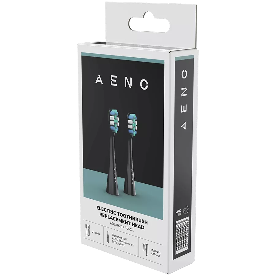 Rezerve pentru periuțe de dinți AENO, Black, 2 buc. — image №3