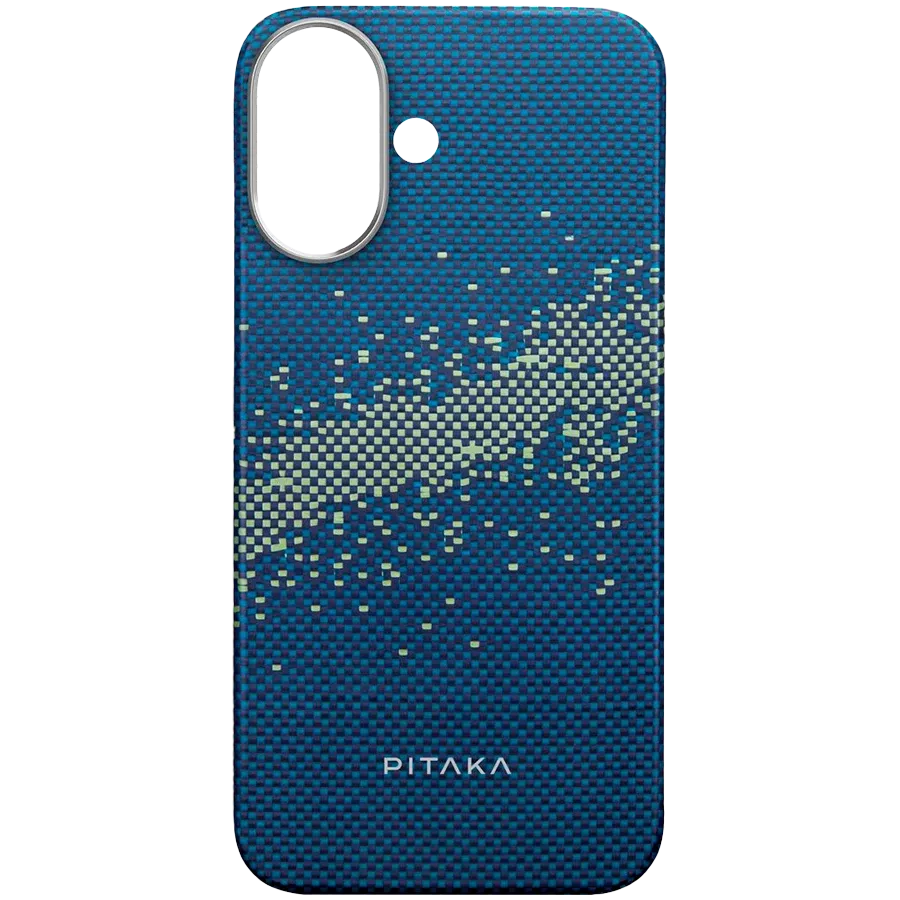 Husă PITAKA Tactile Woven cu MagSafe pentru iPhone 16, Milky Way Galaxy — image №1