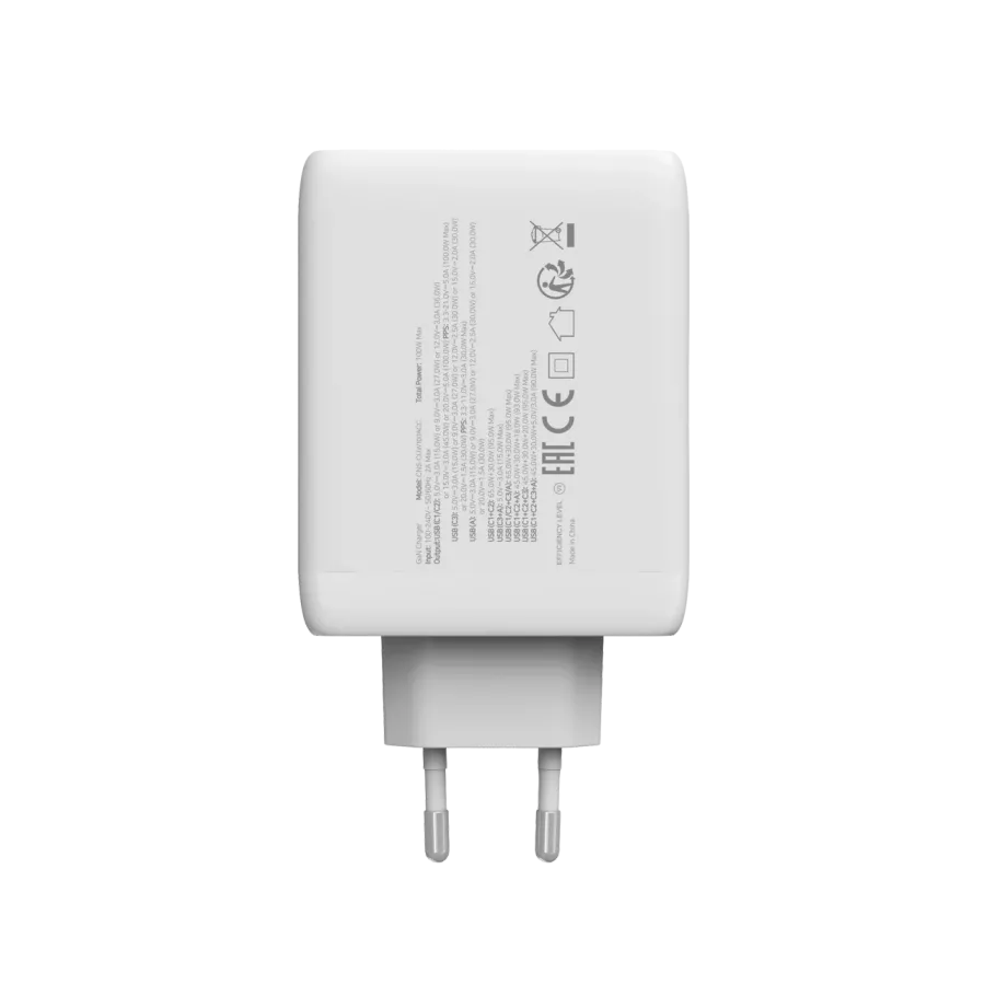 Адаптер живлення CANYON CU100ACC 4*USB/USB-C 3*USB Type C, USB Type-A, 100 Ват — Зображення №4