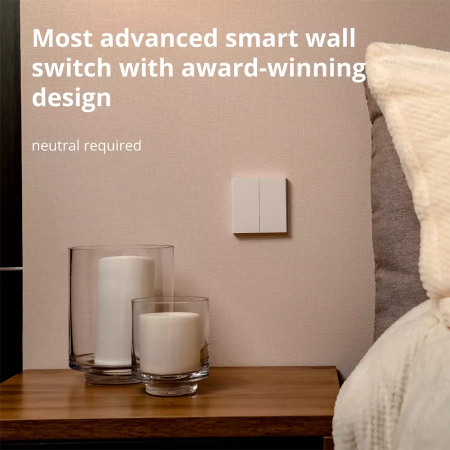 Smart wall switch H1 (with neutral, double rocker) AQARA, White — Image №4