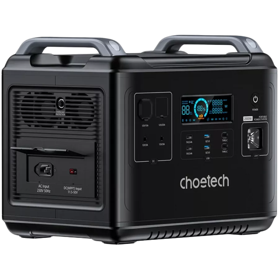 Зарядная станция Choetech BS006-EU-BK / 2000 Вт / 1997 Вт⋅ч / LiFePO4 — Изображение №2