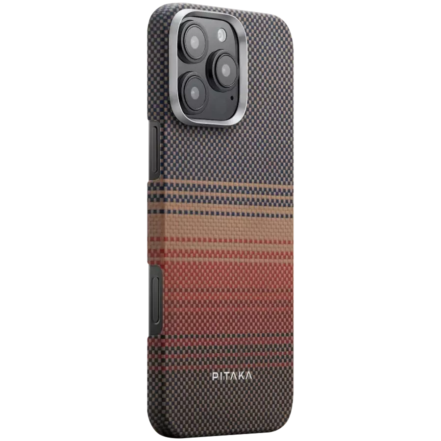 Husă PITAKA Tactile Woven cu suport magnetic și MagSafe pentru iPhone 16 Pro Max, Sunset — image №1