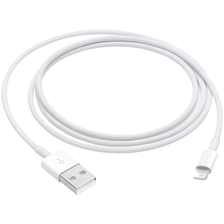 APPLE USB to Lightning Cable, White, 1m — Image №1