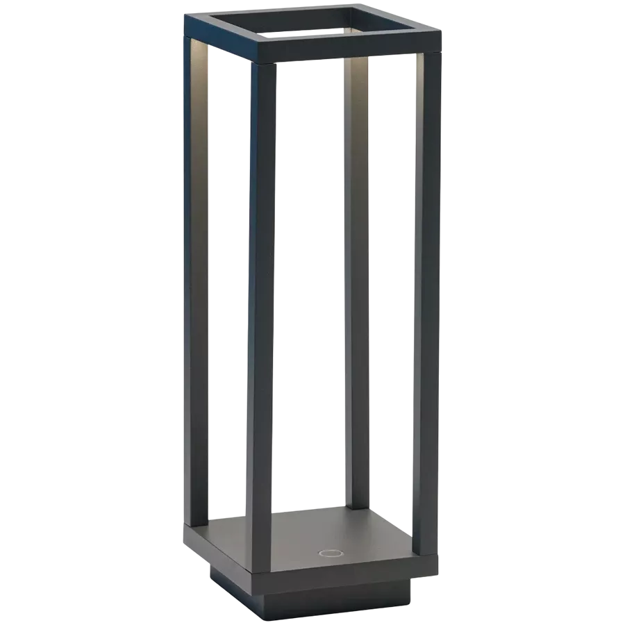 ZAFFERANO HOME PRO TABLE LAMP 100x100x294mm. PAINTED DARK GREY 2.2W LED 165 lm. — Изображение №1